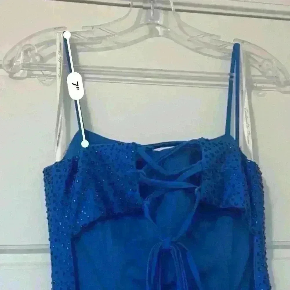 royal blue cinderella divine prom dress size 6 - Picture 4 of 14